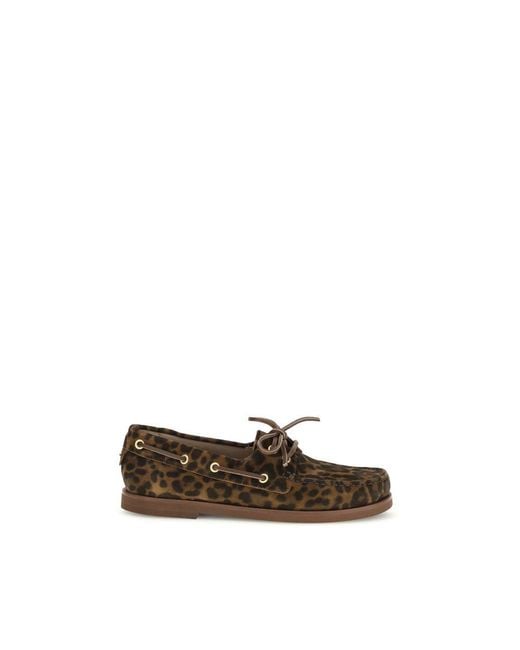 Gianvito Rossi Brown Boat Shoes