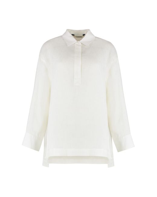 Max Mara White Shirt Varese Linen