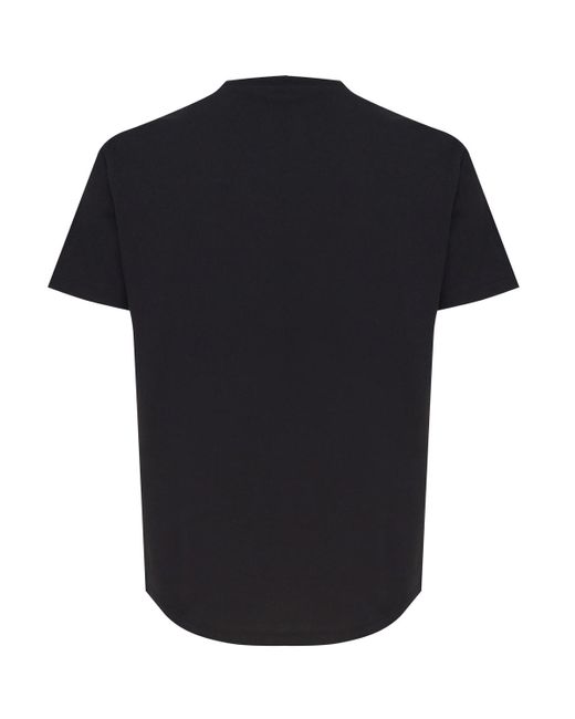 Sun 68 Black T-Shirt With Logo for men