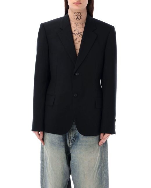 Balenciaga Black Single-Breasted Blazer