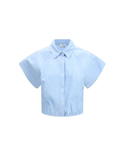 Jacob Cohen Blue Short-Sleeve Shirt Striped Viscose And Linen Canvas Viscose