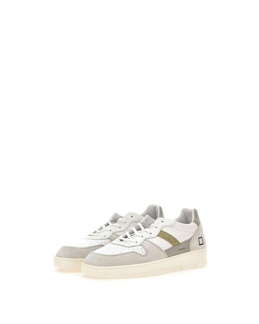 Date White Court 2.0 Vintage Leather Sneakers for men