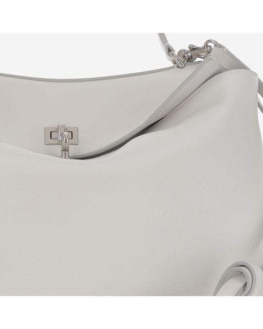 Balenciaga White Medium Rodeo Bag Calfskin Shoulder