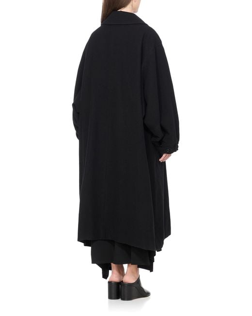 Y's Yohji Yamamoto Black Wool Coat