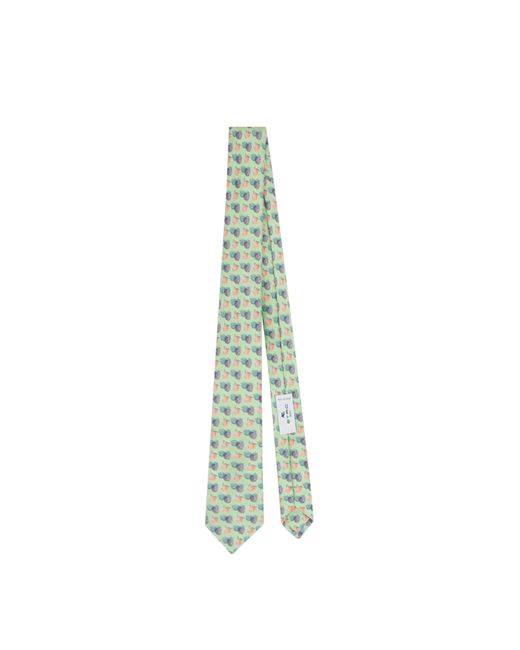 Etro Green Tie for men