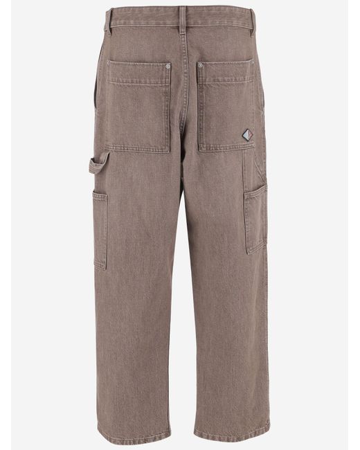 Bottega Veneta Brown Cotton Denim Jeans With Belt Loops Trousers