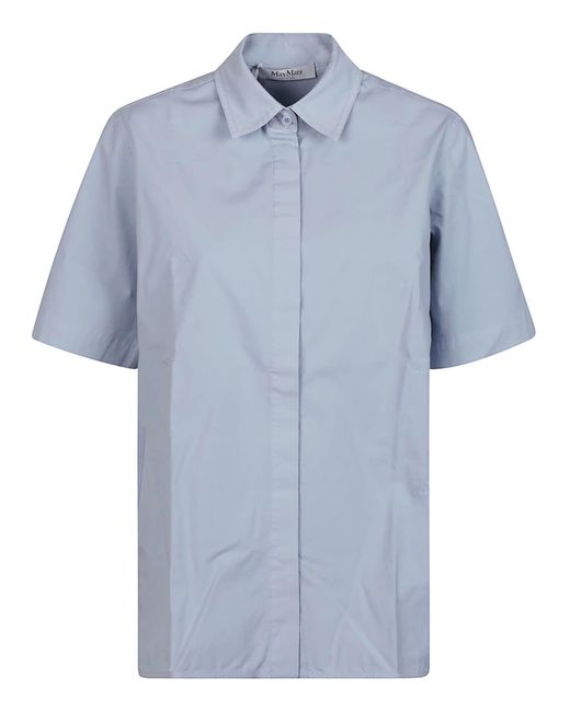 Max Mara Blue Adunco Short Sleeve Shirt