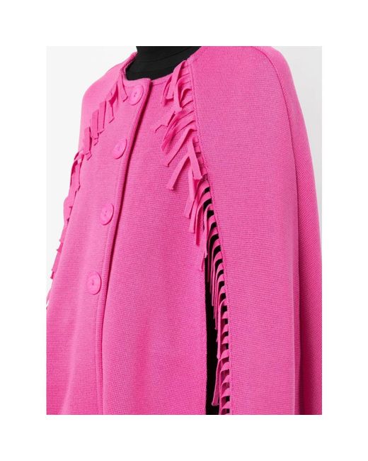 Charlott Pink Cape Wool Jumpers