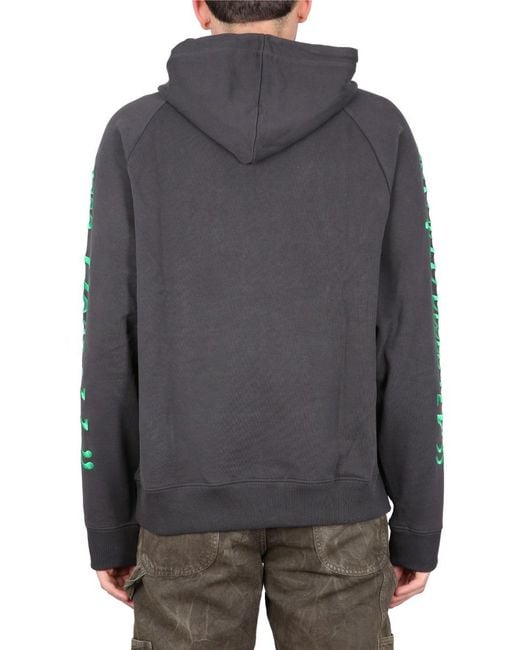 Etudes Studio Black Sweatshirt With Logo Embroidery Organic Cotton Sweatshirts for men