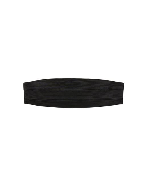 Tom Ford Black Cummerbund Silk Mulberry Accessory for men