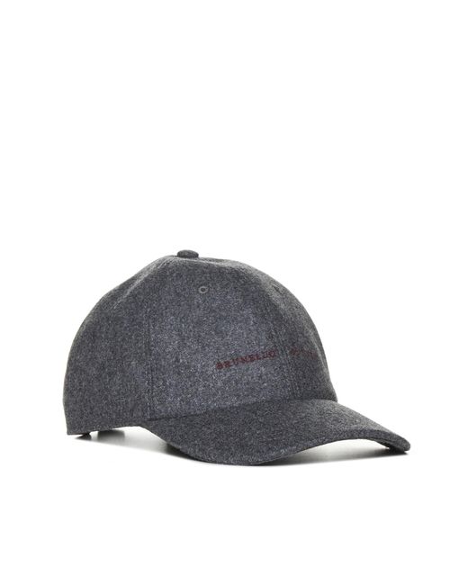 Brunello Cucinelli Gray Hats for men