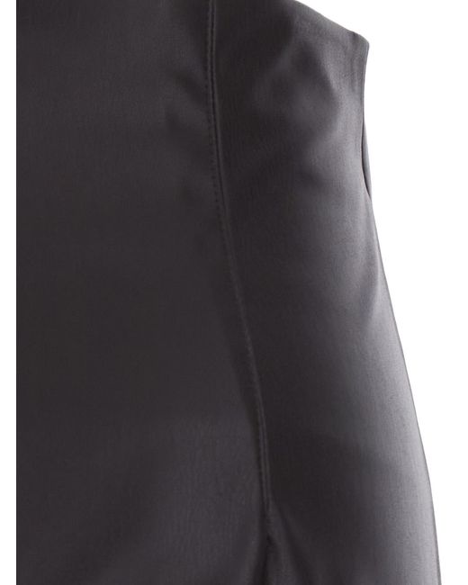 Le Plain Black Skirt Ecoleather