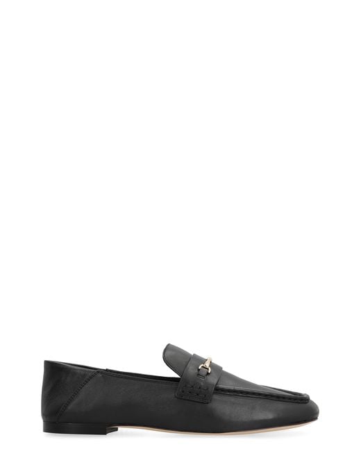 MICHAEL Michael Kors Black Lena Leather Loafers Goatskin