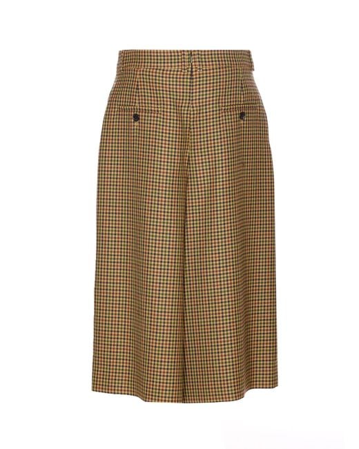 Saint Laurent Natural Prince Of Galles Check Pants