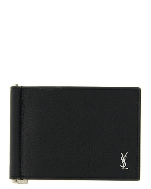 Saint Laurent Black 'Tiny Cassandre' Card Holder for men