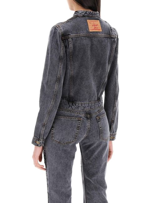 Y. Project Gray Hook And Eye Denim Jacket