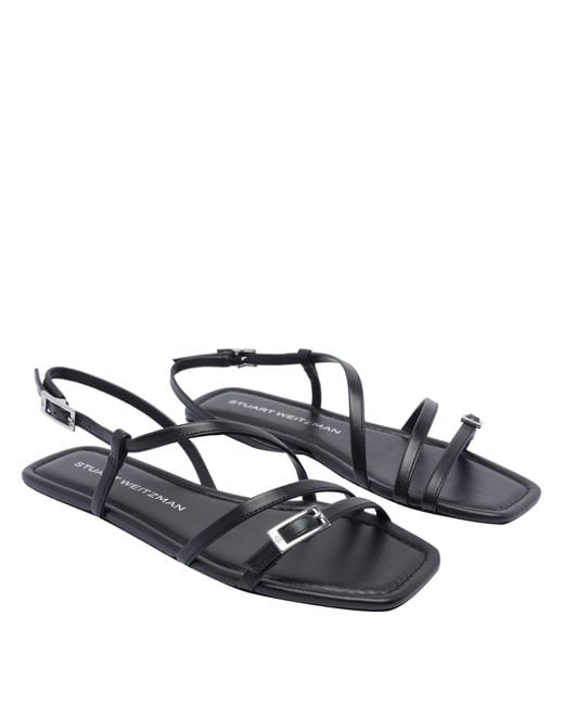 Stuart Weitzman Black Georgie Sandals