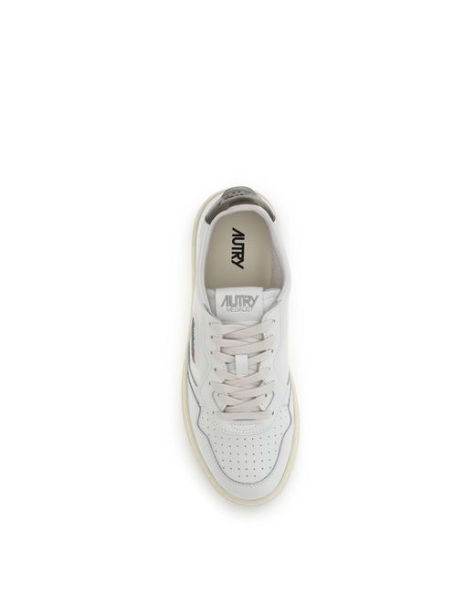 Autry White Medalist Low Sneakers for men