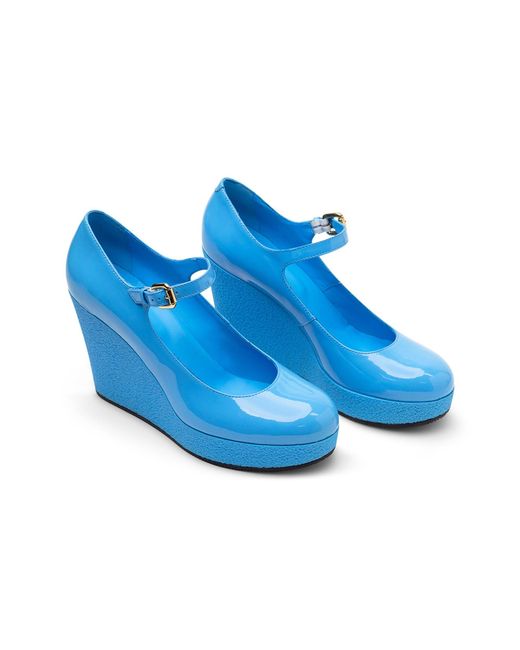 Hogan Blue H449 Lace-Up Platform Boots