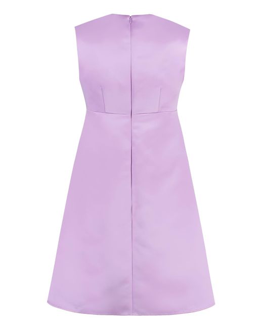 Nina Ricci Purple Satin Dress