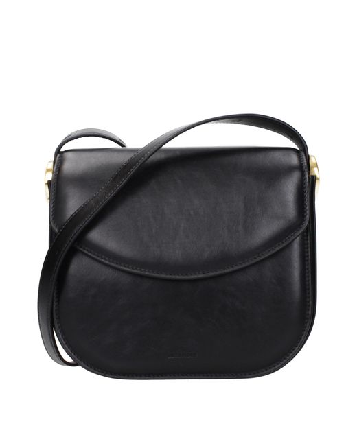 Jil Sander Black Leather Crossbody Bag
