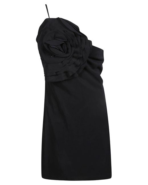 Blumarine Black Large Flower Detail Sleeveless Dress