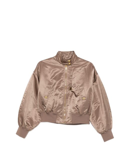 Elisabetta Franchi Natural Nylon Blouson Jacket