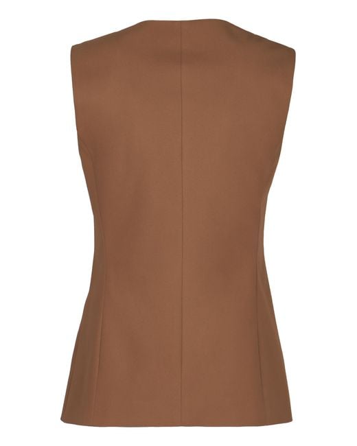 Max Mara Brown Vest Reno Cotton Blazers