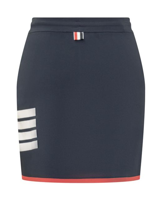 Thom Browne Blue Mini Pleated 4-bar Skirt