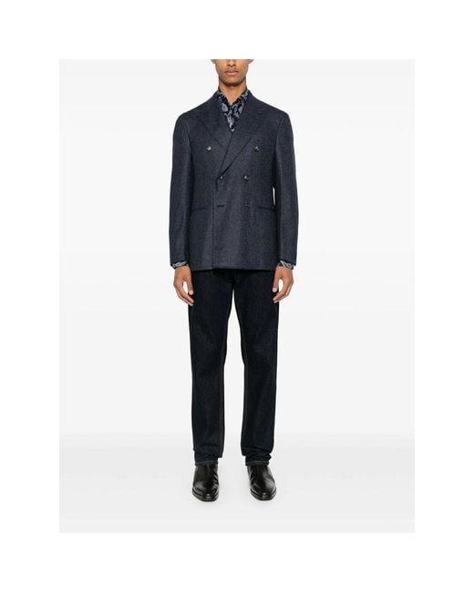 Caruso Blue Jacket for men