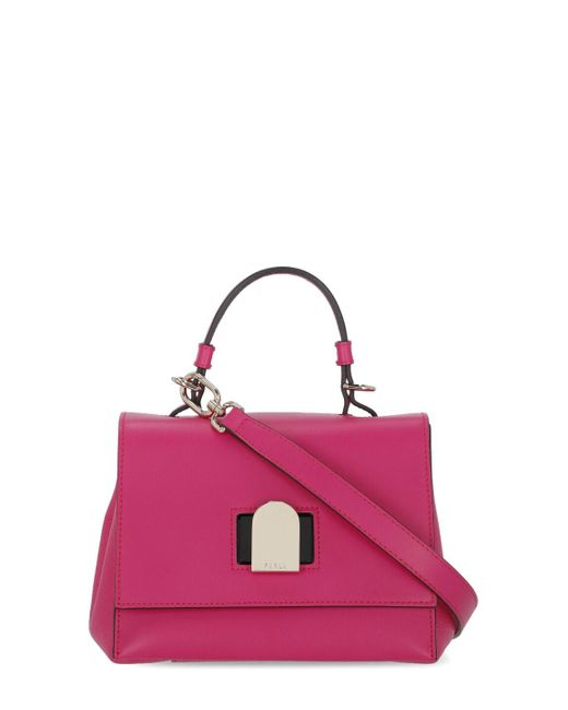 Furla Leather Emma Mini Hand Bag in Fuchsia (Pink) | Lyst