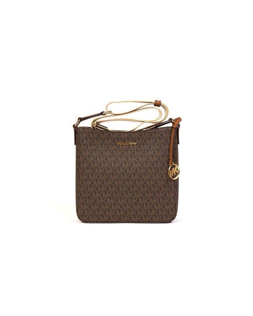 Michael Kors Brown Crossbody Bag 89.Coated Canvas Crossbody-Bags
