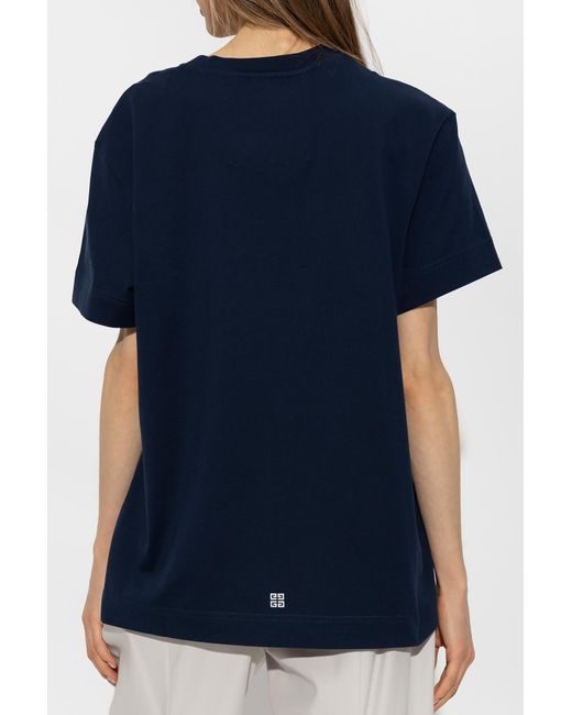 Givenchy Blue T-Shirt With Logo
