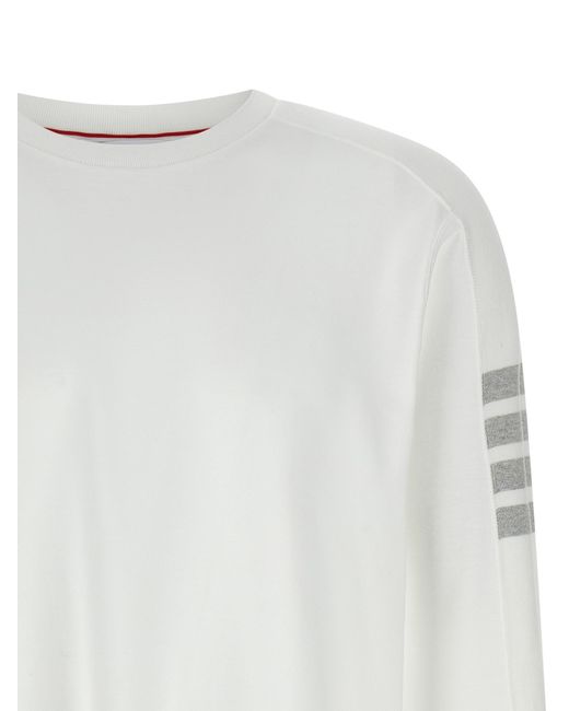 Thom Browne White '4Bar' T-Shirt for men