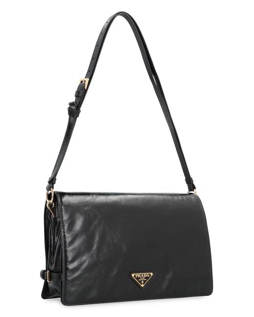 Prada Black Shoulder Bag Calf Leather