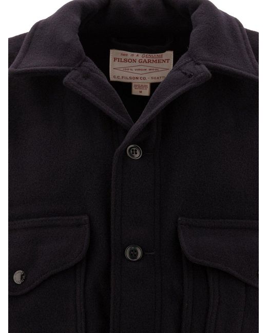 Filson Black Mackinaw Wool Jacket for men