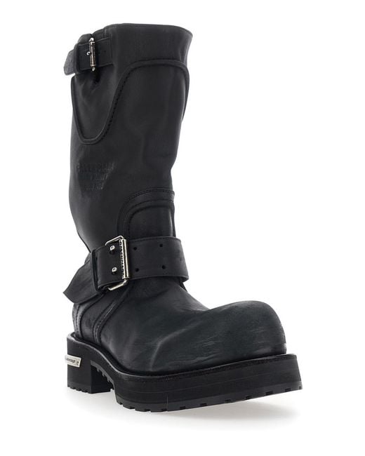 Balenciaga Black Boots Venom Leather for men