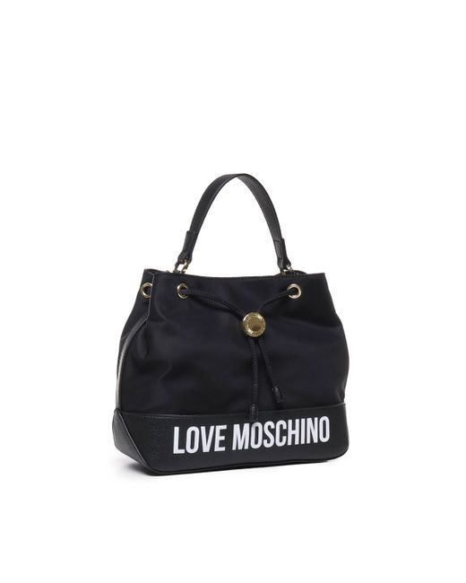 Love Moschino Black Love Handbag With Shoulder Strap