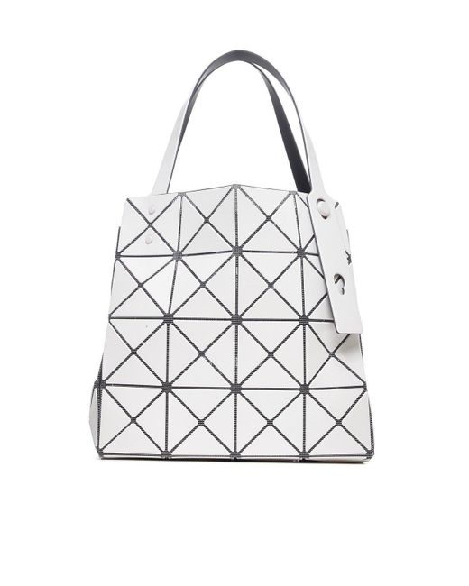 Issey Miyake White Carat Open Top Shoulder Bag