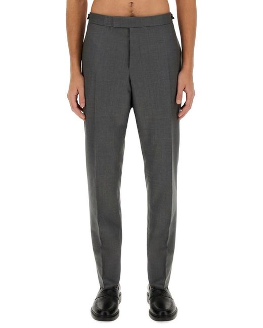 Thom Browne Gray Low-Waist Trousers for men