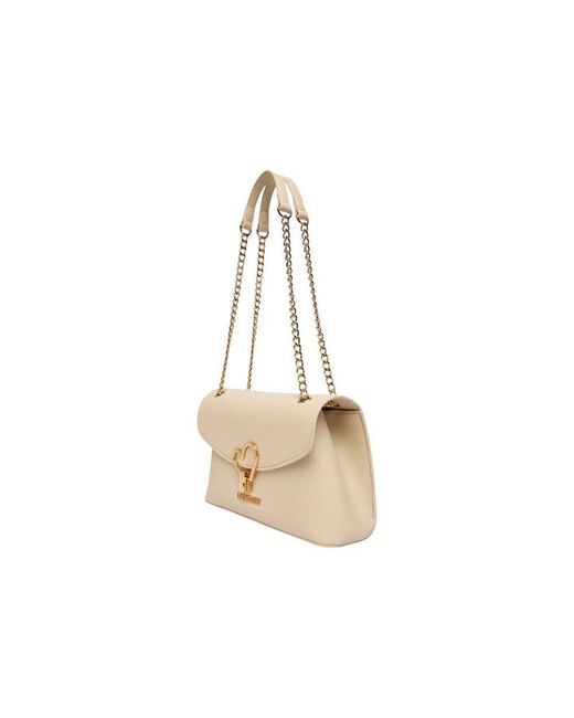 Love Moschino Natural Beige Polyethylene Handbag