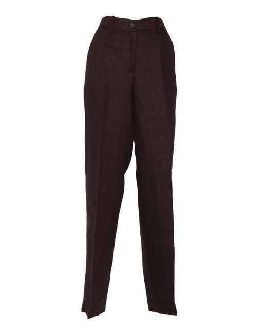 P.A.R.O.S.H. Brown P.A.R.O..H. Pants Linen