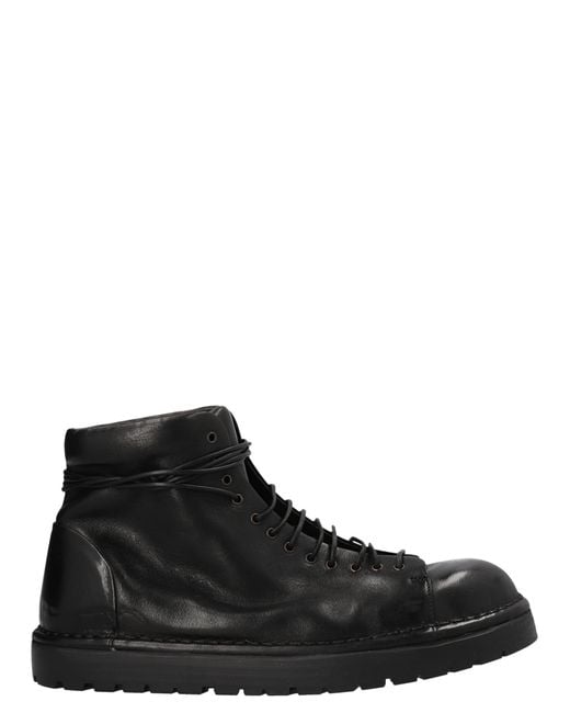 Marsèll Leather Pallottola Combat Boots in Black for Men | Lyst