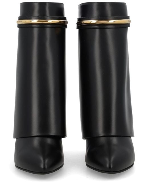 Givenchy Black Boots Shark Pinch Leather Calf
