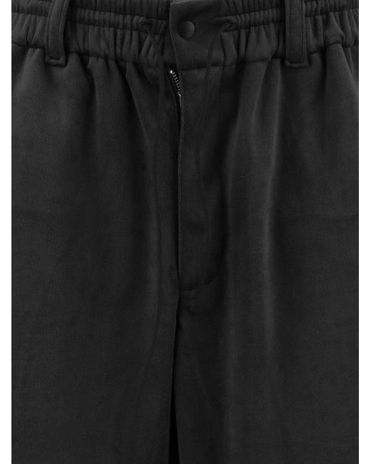 Adidas Black Stretch Velvet Trousers Recycled Polyester/Elastane for men