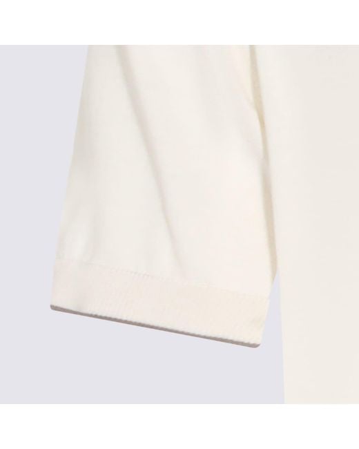 Brunello Cucinelli Natural Cotton Polo Shirt for men