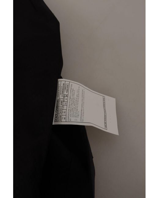 Dolce & Gabbana Blue Dark Single Breasted Martini Blazer Virgin Wool Clothing for men