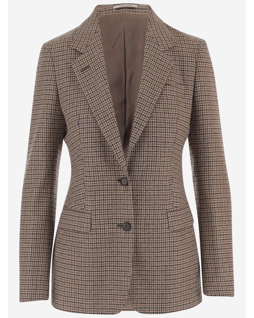Tagliatore Brown Single-Breasted Wool Jacket