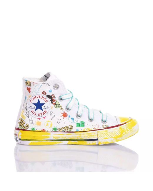 MIMANERA Yellow Converse Junior Playground By Alyssa Custom