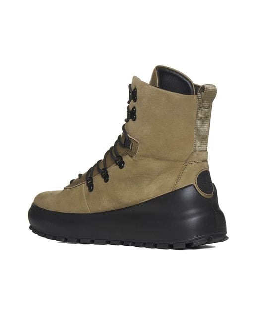 Stone Island Brown Lace-Up Boots for men